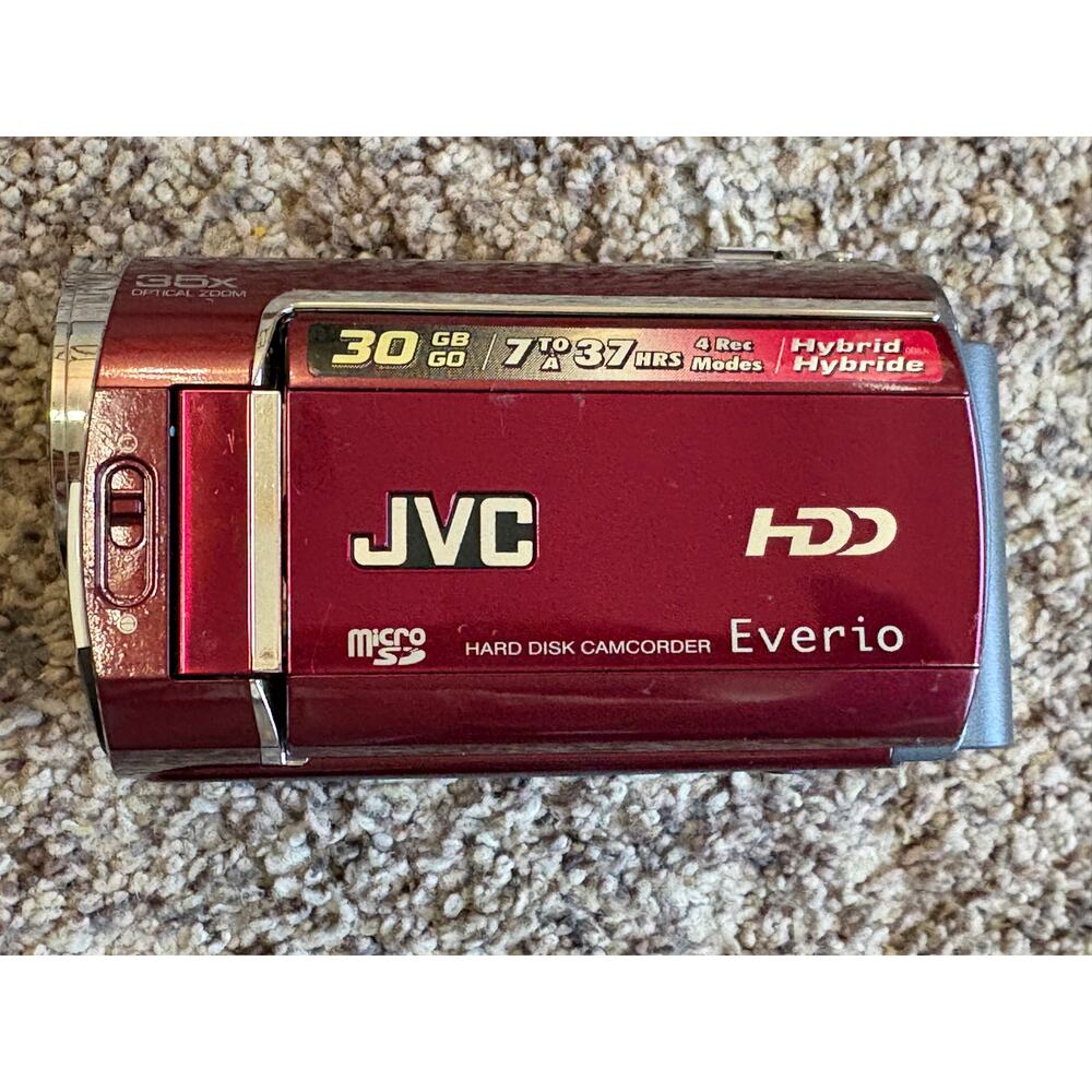 JVC Everio GZ-MG330RU Red Camcorder | 30GB HDD 35x Optical Zoom | Retro Video